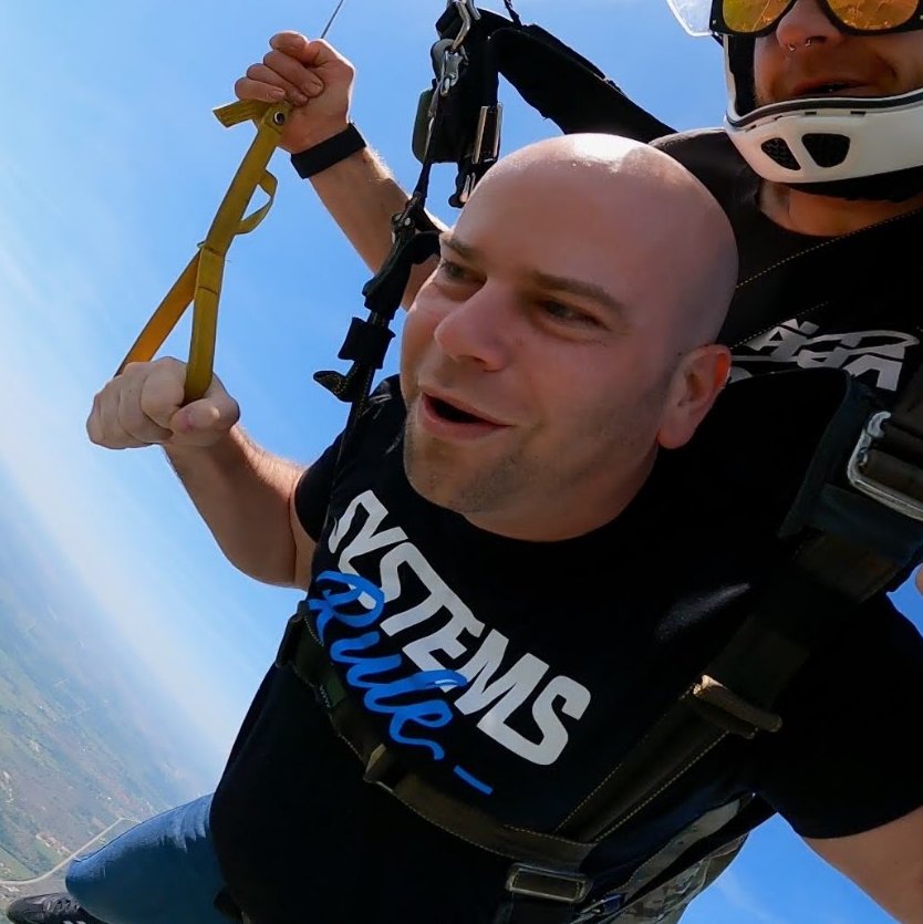 Tom Sylvester skydiving